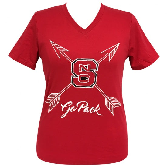 Girlie Girl Preppy North Carolina Arrows V-Neck - Adult & Kids T-Shirts, Sweatshirts & Hoodies apparel design preview 1