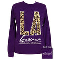 Girlie Girl Preppy Leopard Louisiana - Adult & Kids T-Shirts, Sweatshirts & Hoodies apparel design preview 1