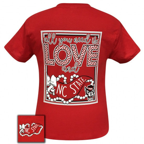 North Carolina All You Need Is Love - Adult & Kids T-Shirts, Sweatshirts & Hoodies apparel design preview 1