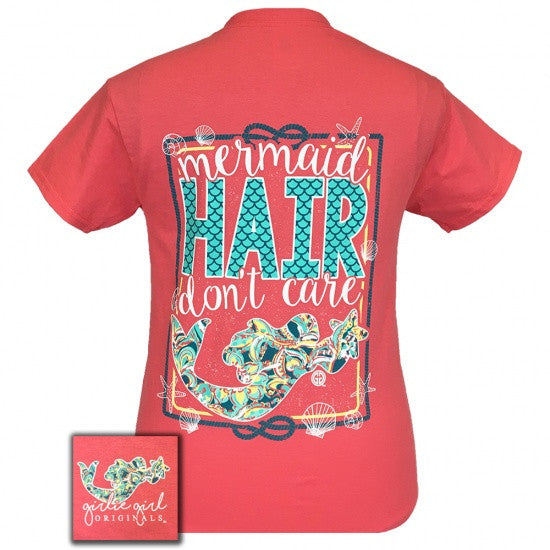 Girlie Girl Originals Mermaid Hair I don't Care - Adult & Kids T-Shirts, Sweatshirts & Hoodies apparel design preview 1