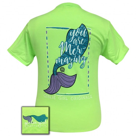 Girlie Girl Preppy You are MERMAZING Mermaid Tail - Adult & Kids T-Shirts, Sweatshirts & Hoodies apparel design preview 1