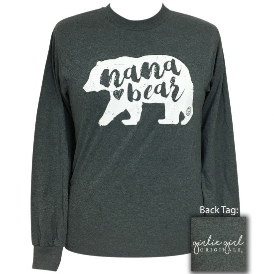 Girlie Girl Preppy Nana Bear - Adult & Kids T-Shirts, Sweatshirts & Hoodies apparel design preview 1