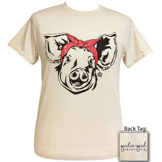 Girlie Girl Originals Preppy Bandana Pig - Adult & Kids T-Shirts, Sweatshirts & Hoodies apparel design preview 1