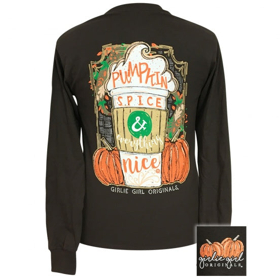 Girlie Girl Preppy Pumpkin Spice Fall - Adult & Kids T-Shirts, Sweatshirts & Hoodies apparel design preview 2