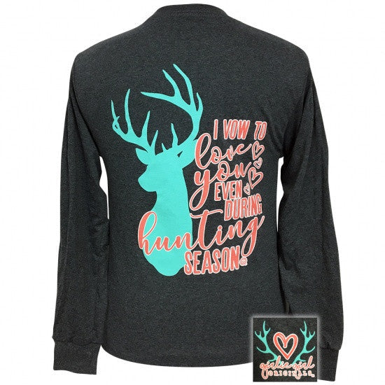 Girlie Girl Originals Preppy Vow Hunting Season Deer - Adult & Kids T-Shirts, Sweatshirts & Hoodies apparel design preview 1