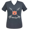 Girlie Girl Preppy Auburn V-Neck - Adult & Kids T-Shirts, Sweatshirts & Hoodies apparel design preview 1