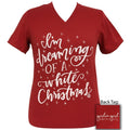 Girlie Girl Preppy Dreaming Of A White Christmas - Adult & Kids T-Shirts, Sweatshirts & Hoodies apparel design preview 1