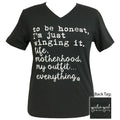 Sale Girlie Girl Preppy Im Just Winging It V-Neck - Adult & Kids T-Shirts, Sweatshirts & Hoodies apparel design preview 1