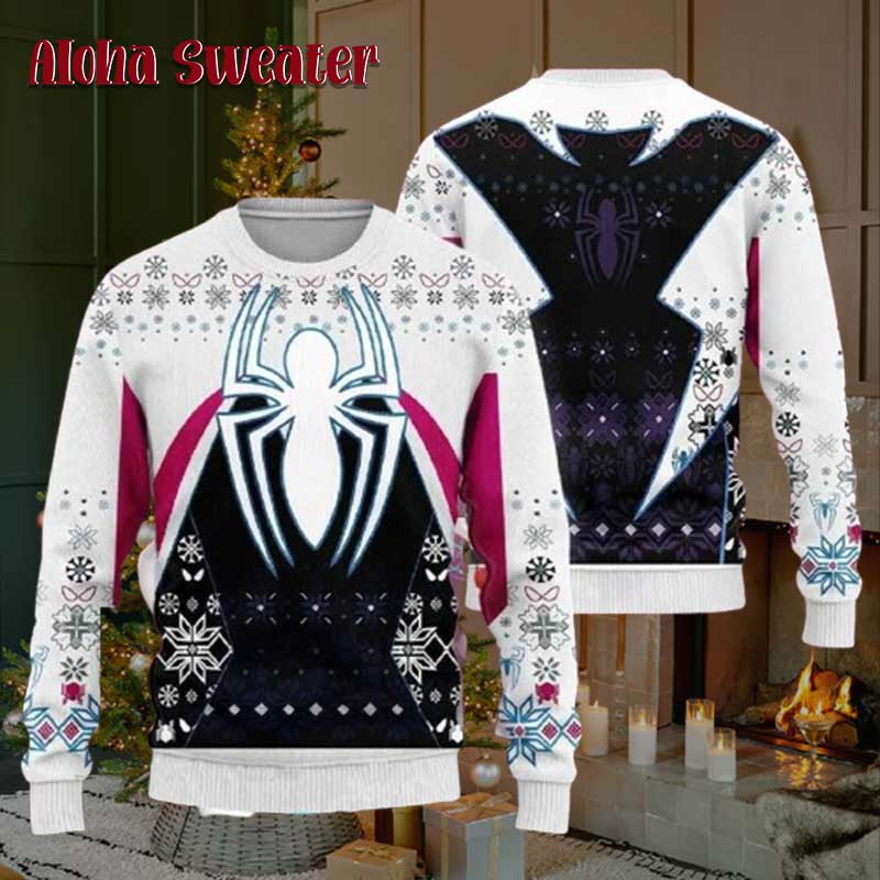 Iron Man Carries Spider Man Ugly Christmas Sweater product image 5
