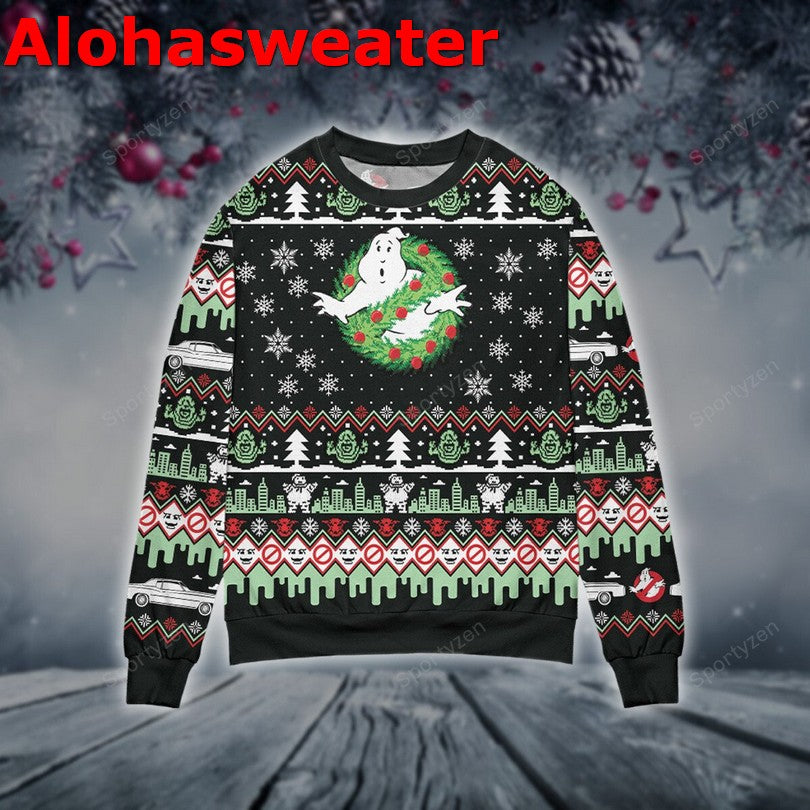 Ghostface Boo You Whore Halloween Ugly Sweater product image 4