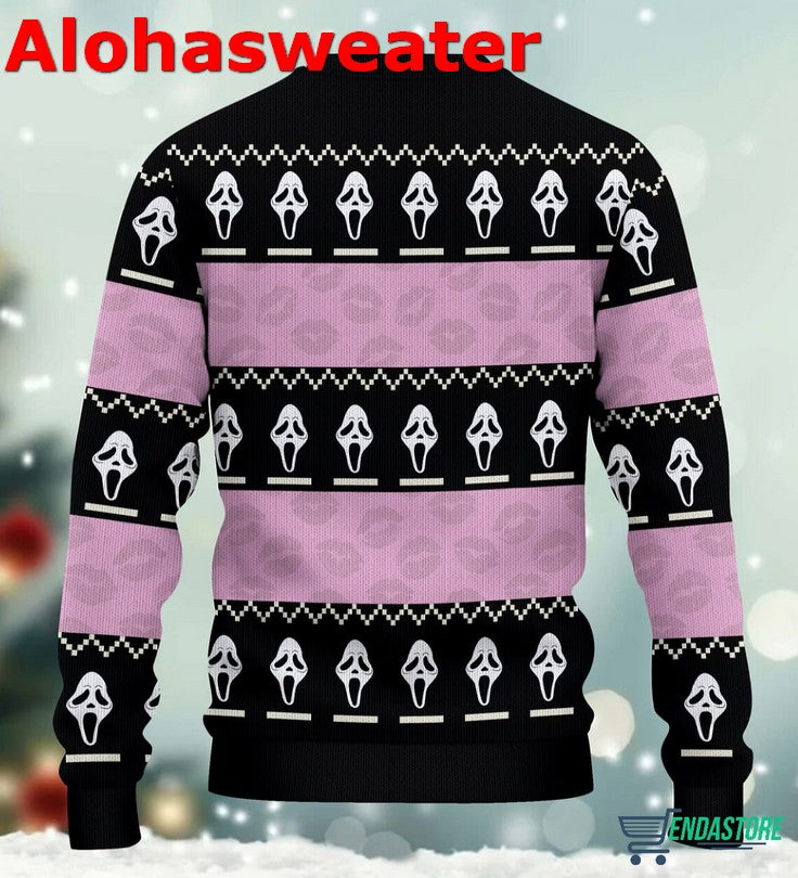 Ghostface Boo You Whore Halloween Ugly Sweater product image 2