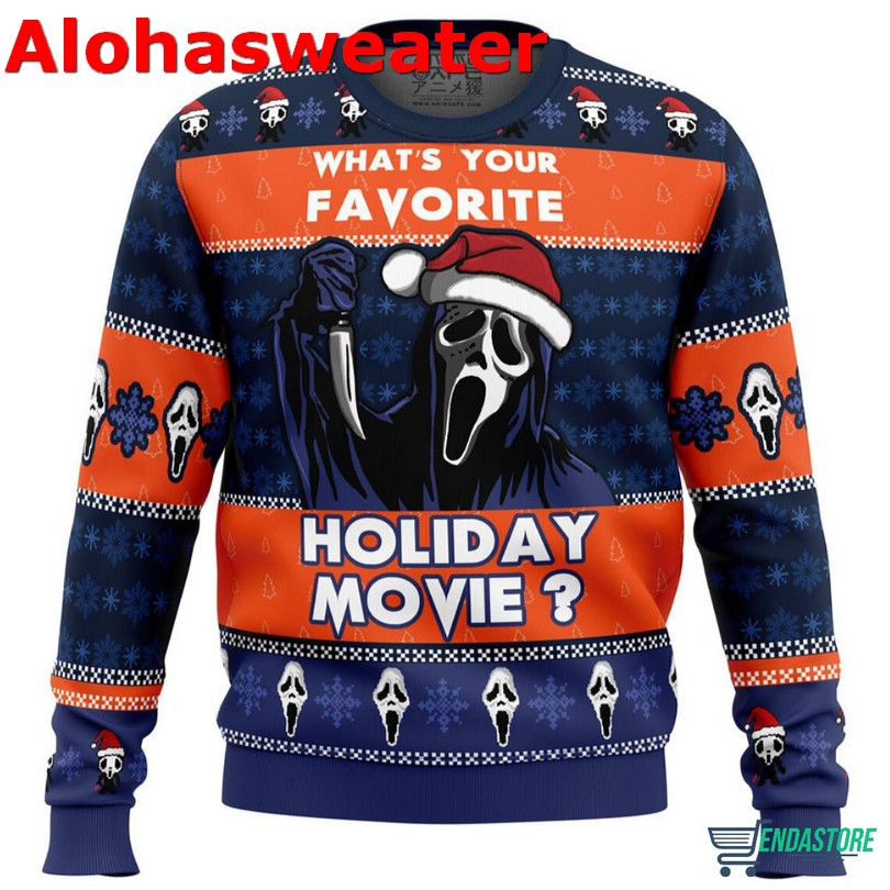 Ghostface Boo You Whore Halloween Ugly Sweater product image 3