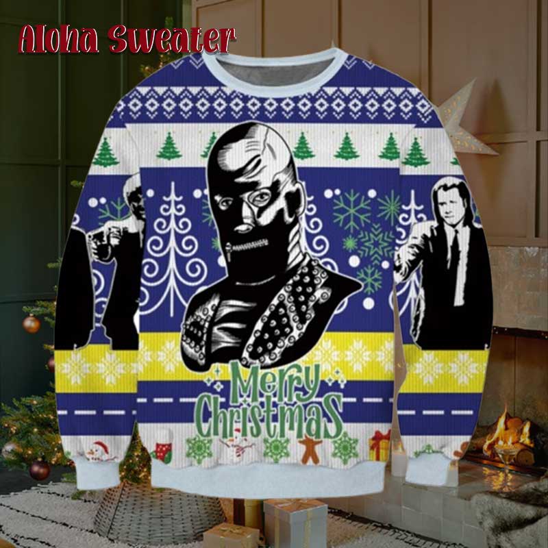 I Dare You Pulp Fiction Ugly Christmas Sweater product image 3