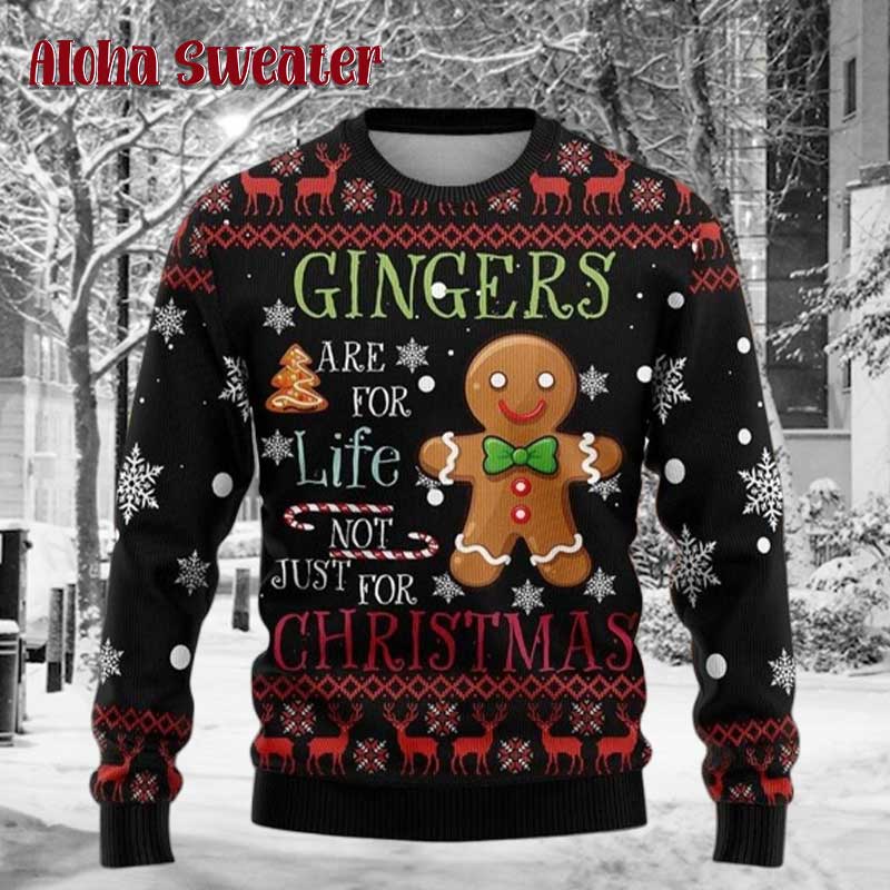 Gingers Are For Life Gingerbread Ugly Christmas Sweater product image