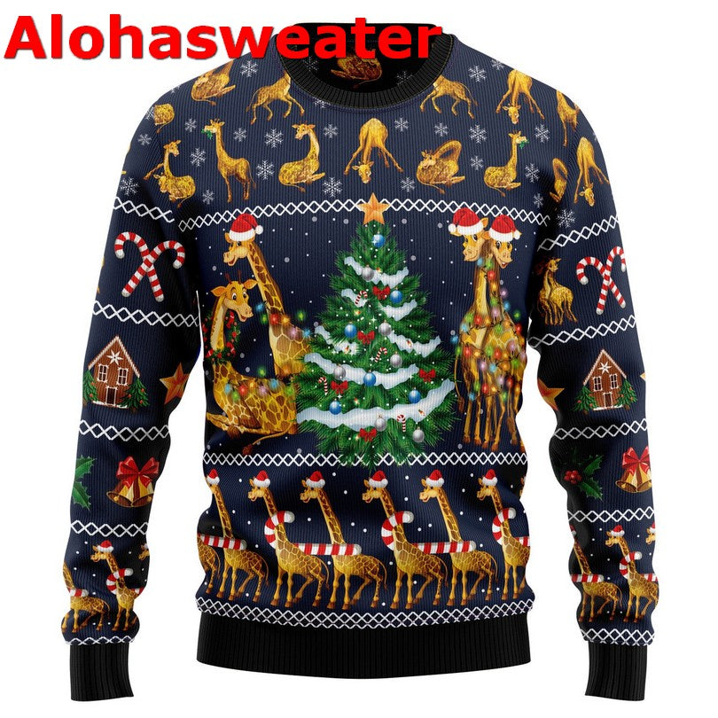 Giraffe Funny Ugly Christmas Sweater KEWQP2PC-16 product image 3
