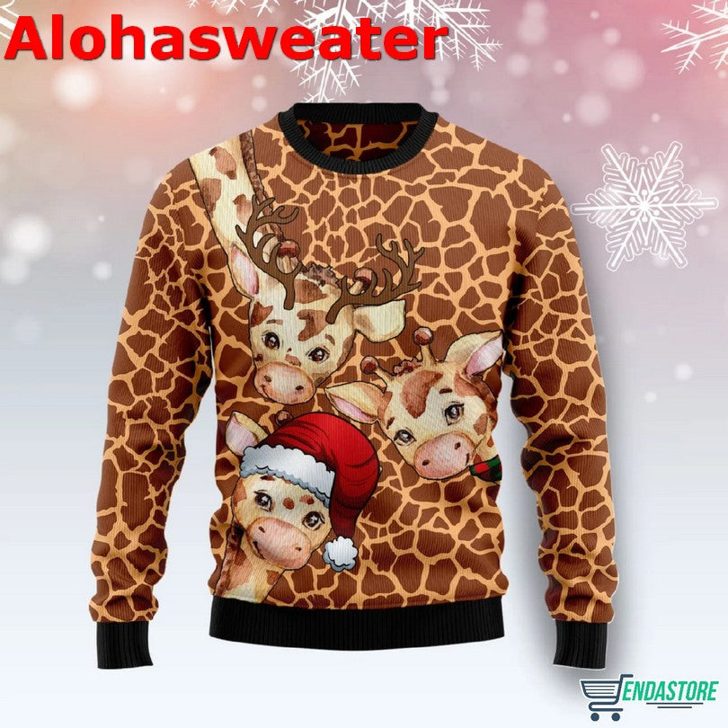 Giraffe Funny Ugly Christmas Sweater KEWQP2PC-16 product image