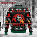 Godzilla Catzila Santa Clause Ugly Christmas Sweater product image
