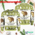 Green Capybara I Am Contaminated With Radiation Ugly Sweater product image