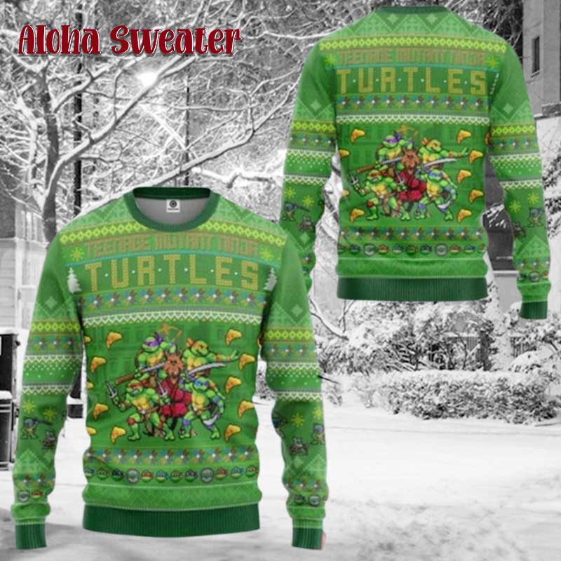 Ninja Turtles Pizza Dudes Ugly Christmas Sweater product image 5