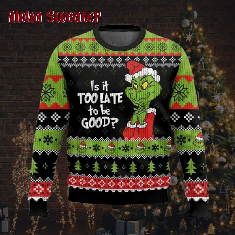 Hate Hate Hate Cute Christmas Grinch Ugly Christmas Ugly Christmas Sweater product image 3
