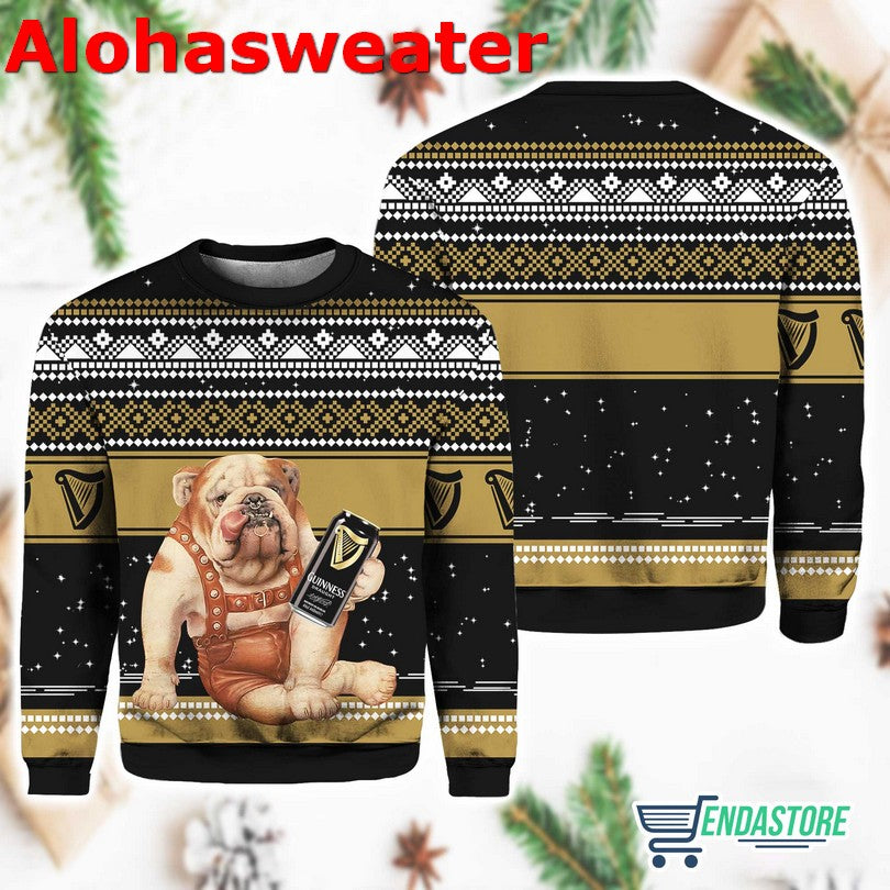 Guinness Bulldog Ugly Christmas Sweater product image