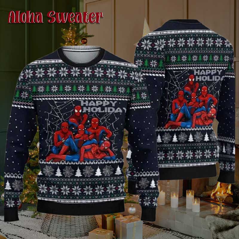 Christmas Wrest Spider Man Ugly Christmas Sweater product image 2