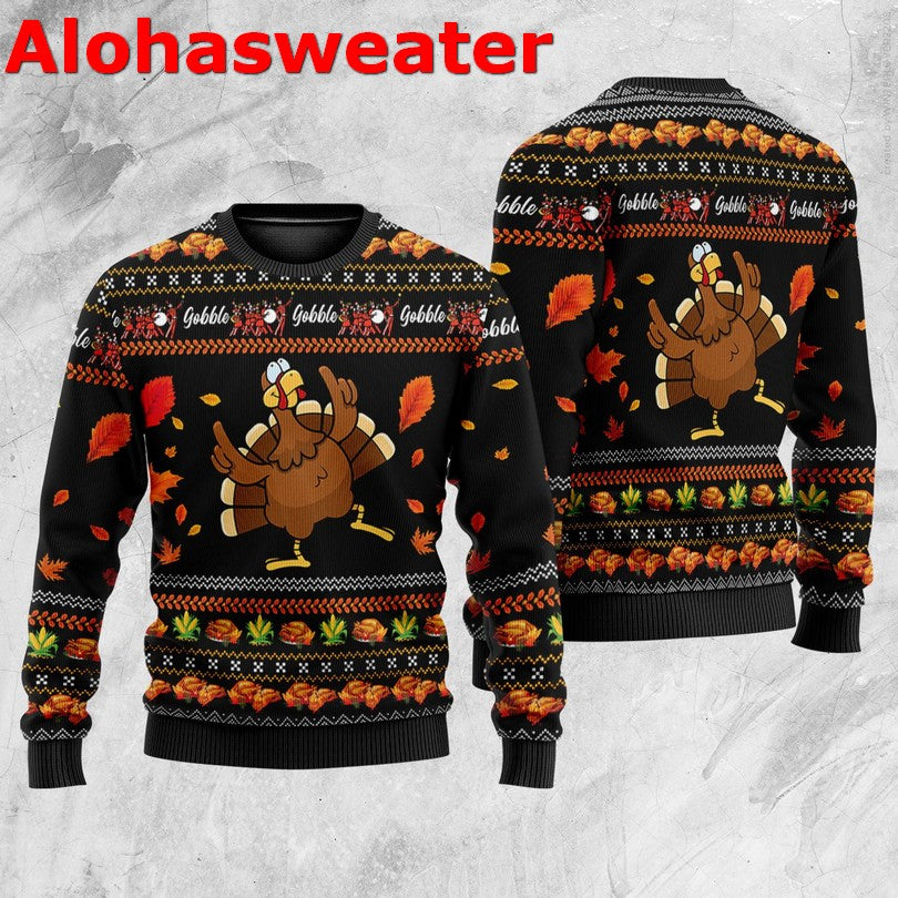 Happy Thanksgiving gobble turkey Christmas sweater product image 2