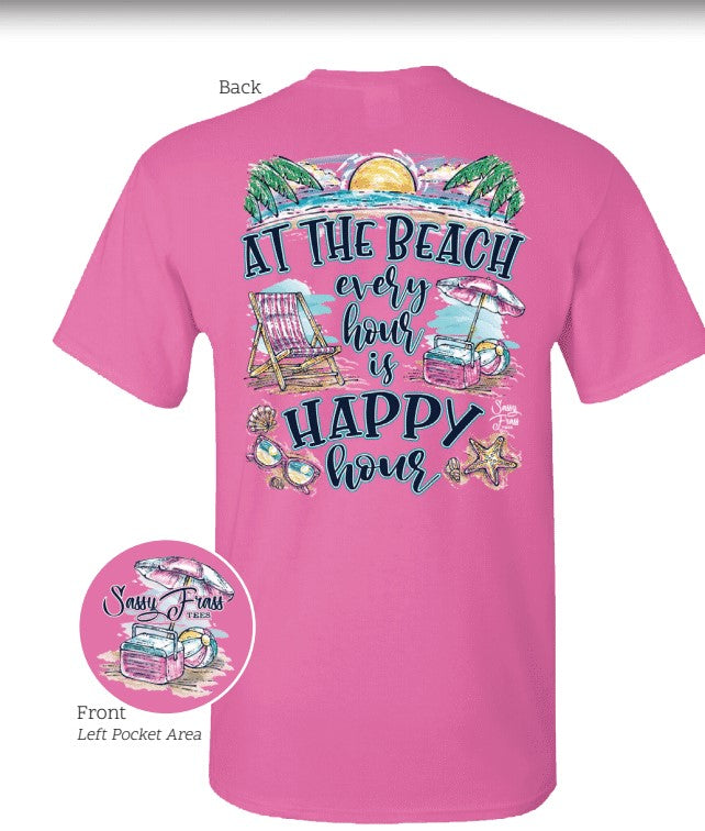 SALE Sassy Frass At the Beach Every Hour is Happy - Adult & Kids T-Shirts, Sweatshirts & Hoodies apparel design preview 2