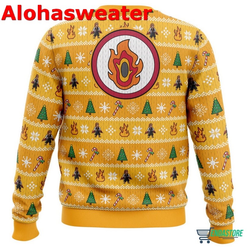Heart Ablaze Rengoku Christmas Sweater product image 2