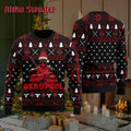 Hero Santa Hat Christmas Deadpool Ugly Christmas Sweater product image