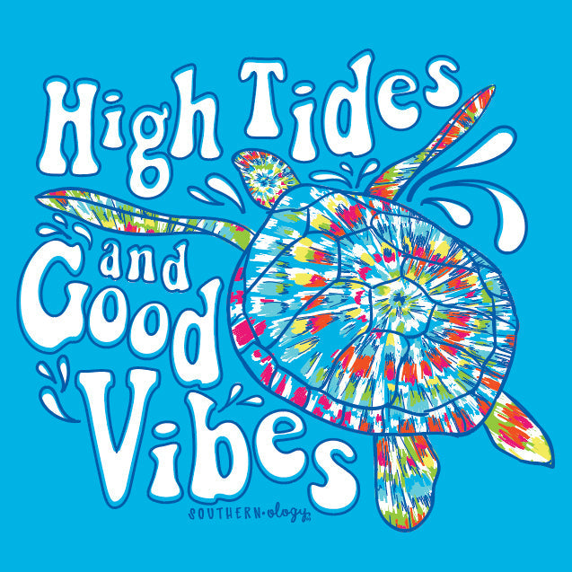 Southernology High Tides Tie Dye Turtle Comfort - Adult & Kids T-Shirts, Sweatshirts & Hoodies apparel design preview 2