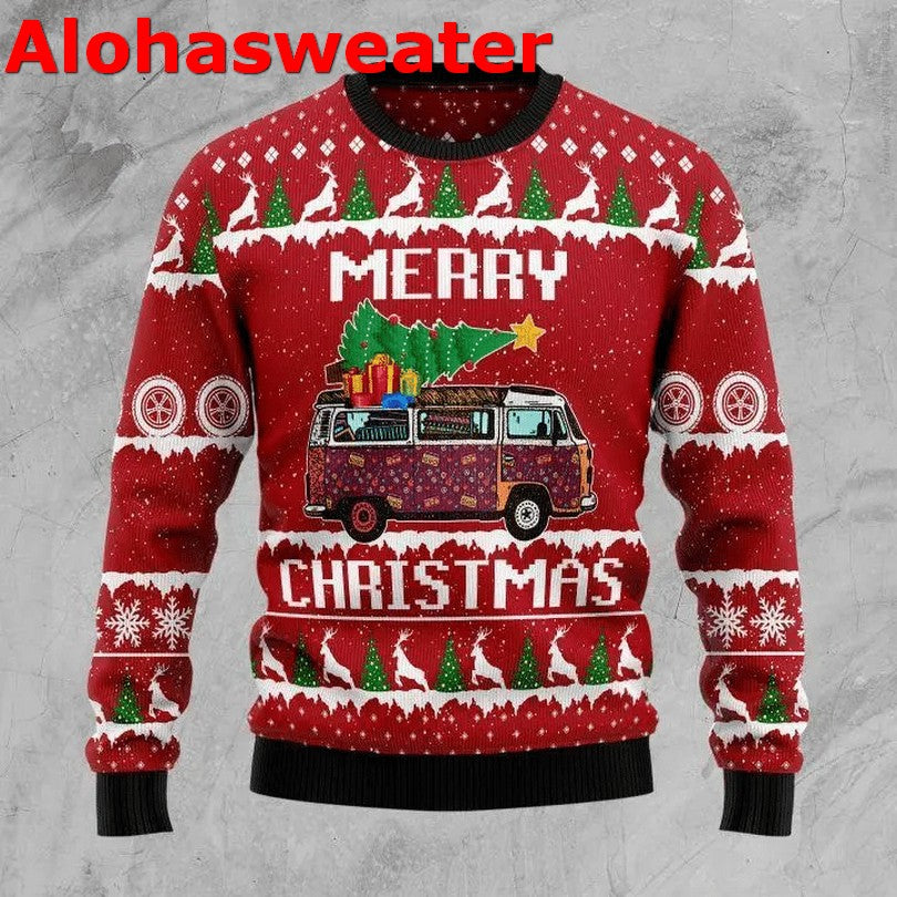 Hippie Peace Sign Ugly Christmas Sweater product image 2