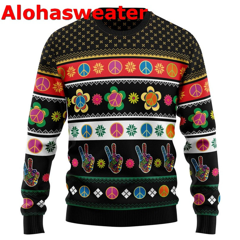 Hippie girl Christmas sweater product image 3