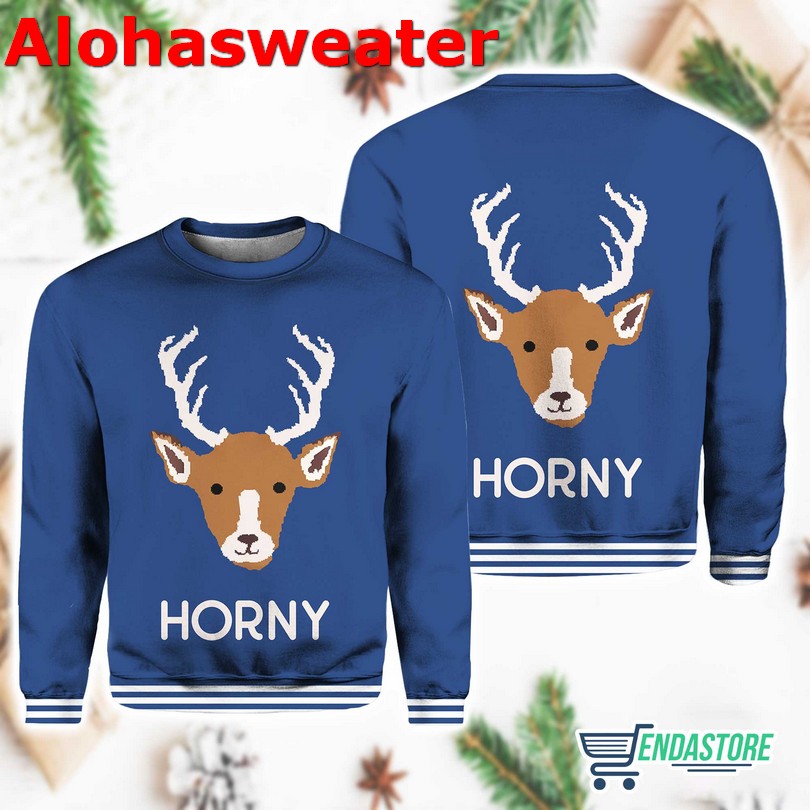 Horny As Buck Ugly Christmas Sweater product image 2