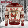 Howdy Santa Cowboy Ugly Christmas Sweater product image