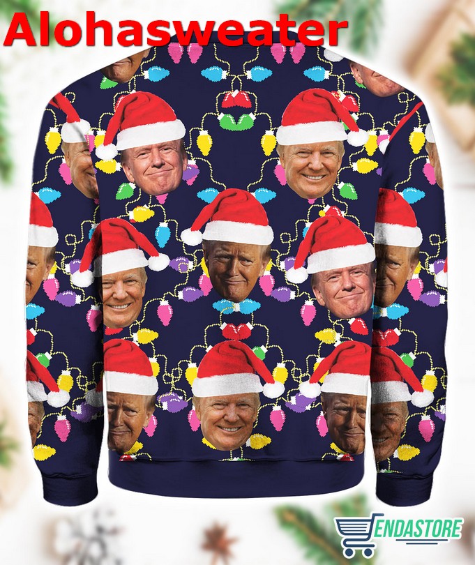 Humorous Trump Face Ugly Christmas Sweater product image 2