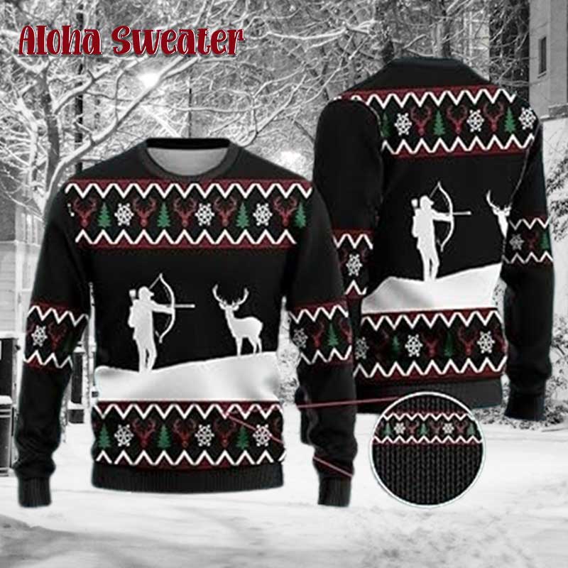 Duck Hunting Santa Ugly Christmas Sweater product image 2