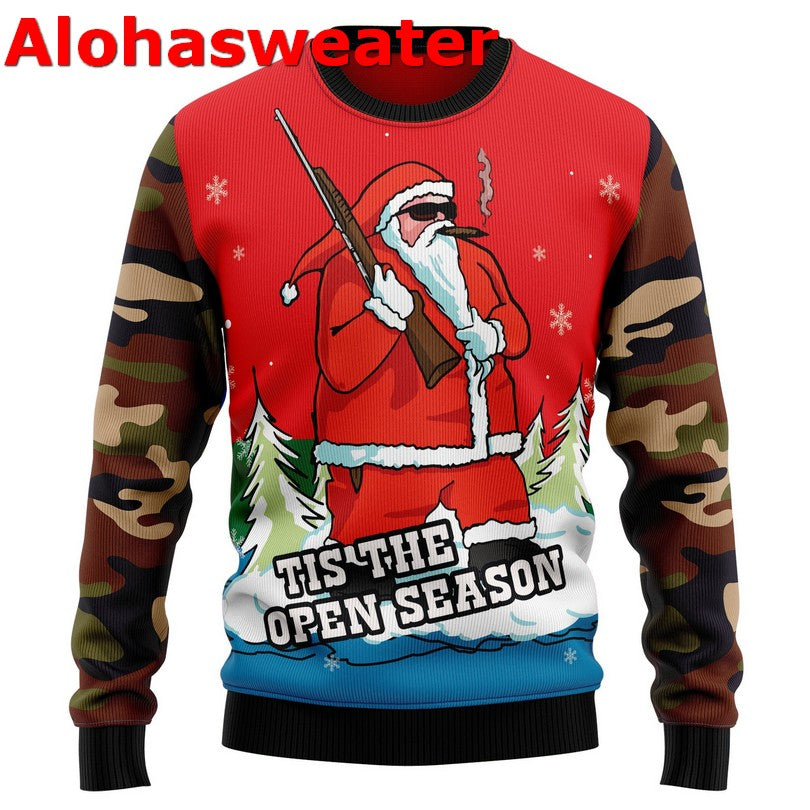 Humorous Trump Face Ugly Christmas Sweater product image 5