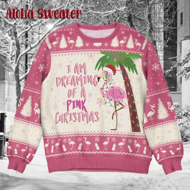 Jingle With Flamingo Ugly Christmas Sweater product image 3