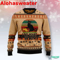 I Do What A Want Black Cat Ugly Christmas Sweater product image