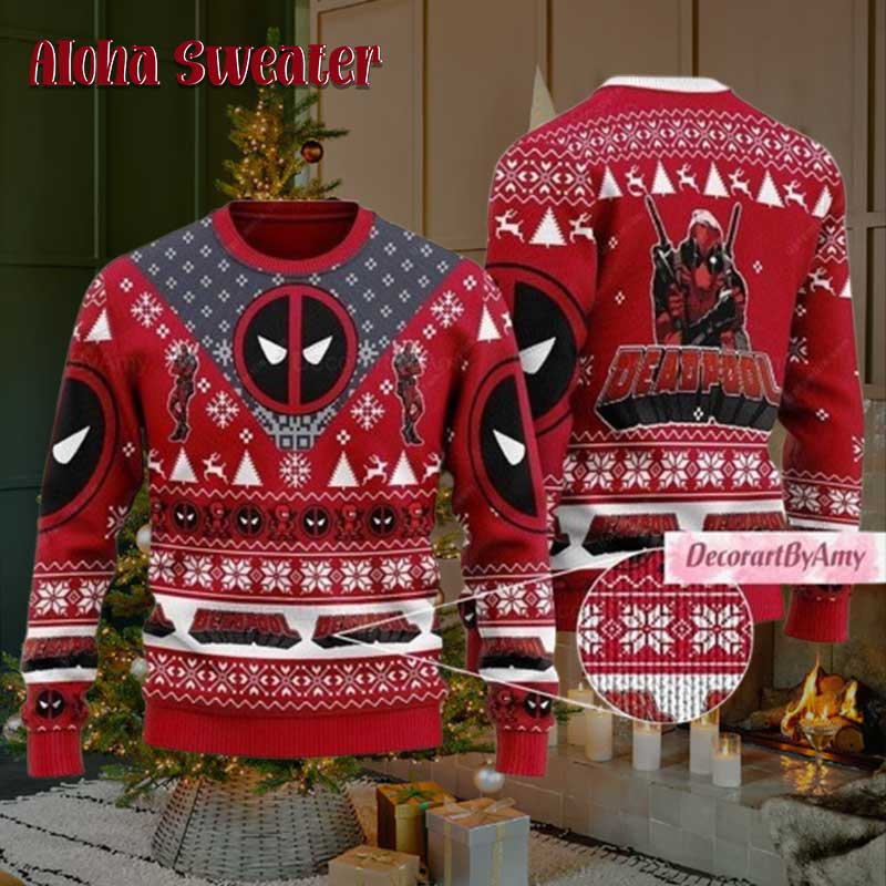 The Besties Deadpool And Wolverine Ugly Christmas Sweater product image 5