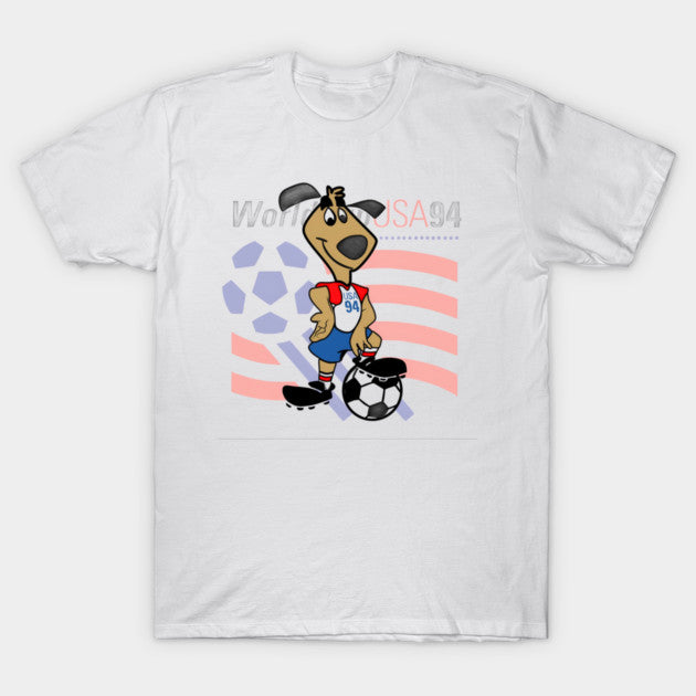 USA 94 Striker Mascot Faded American Flag - Classic Soccer Tee - T-Shirt, Sweatshirt, Hoodie