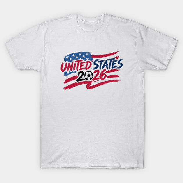 United States 2026 Flag Typography - T-Shirt, Sweatshirt, Hoodie