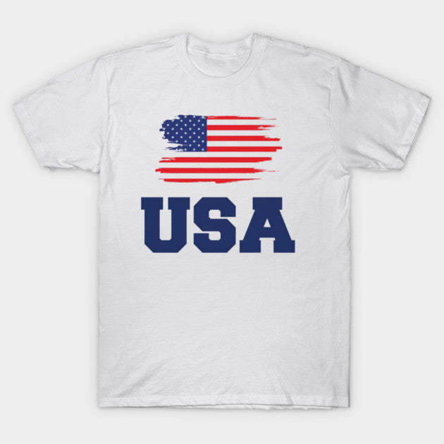 USA Soccer Flag Paint Brush - T-Shirt, Sweatshirt, Hoodie