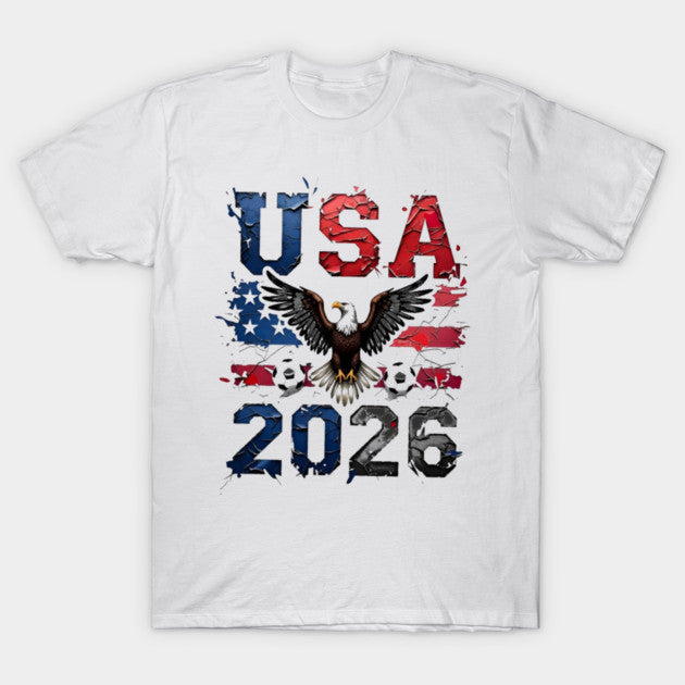 USA 2026 Distressed Eagle Flag - T-Shirt, Sweatshirt, Hoodie