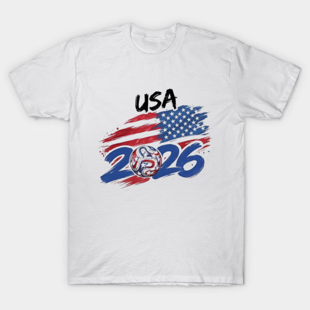 USA 2026 Patriotic Flag Soccer - T-Shirt, Sweatshirt, Hoodie