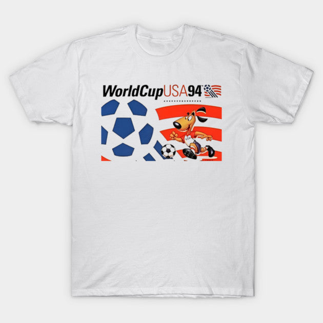 World Cup USA 94 Striker Mascot Banner - Retro Soccer Puppy - T-Shirt, Sweatshirt, Hoodie