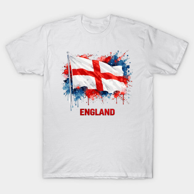 England Flag Paint Splash 2026 - T-Shirt, Sweatshirt, Hoodie