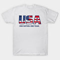 USA One Nation One Team Banner - T-Shirt, Sweatshirt, Hoodie