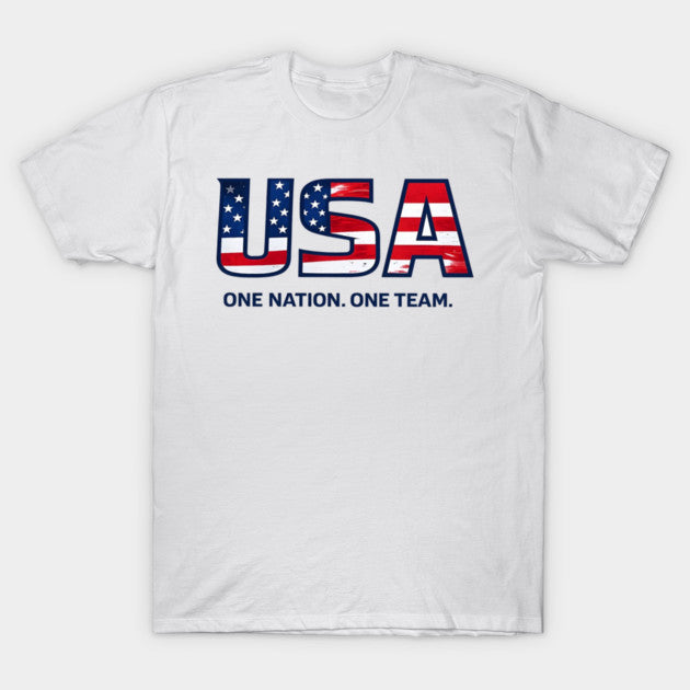 USA One Nation One Team Banner - T-Shirt, Sweatshirt, Hoodie